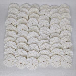 60 Fabric Yo Yos Ivory Polyester 2 1/4"